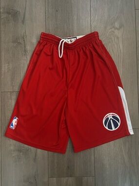Alleson Athletic boys youth large red NBA shorts with Washington Wizards logo